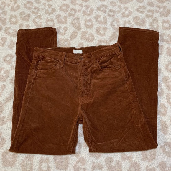 MOTHER Pants - MOTHER The Tomcat Ankle Corduroy Pants Hopscotch Brown High Rise 27